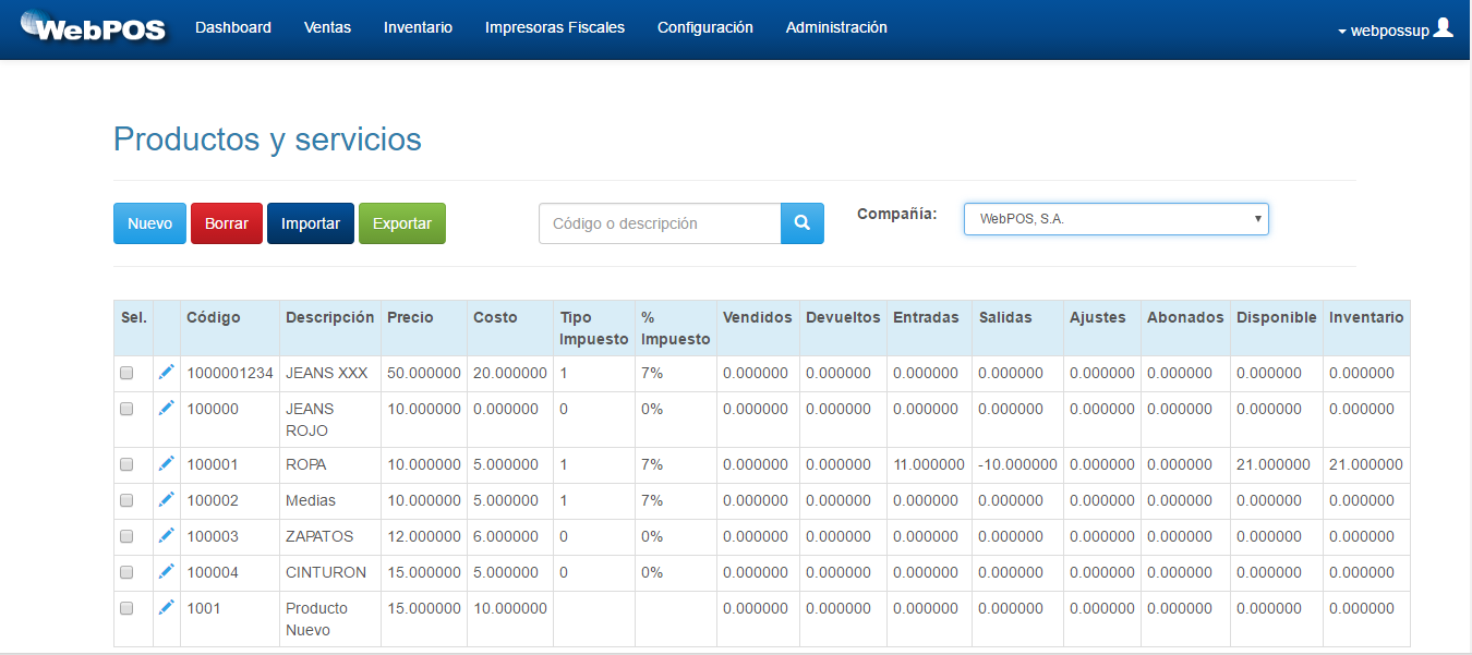WebPOS Server Responsive
